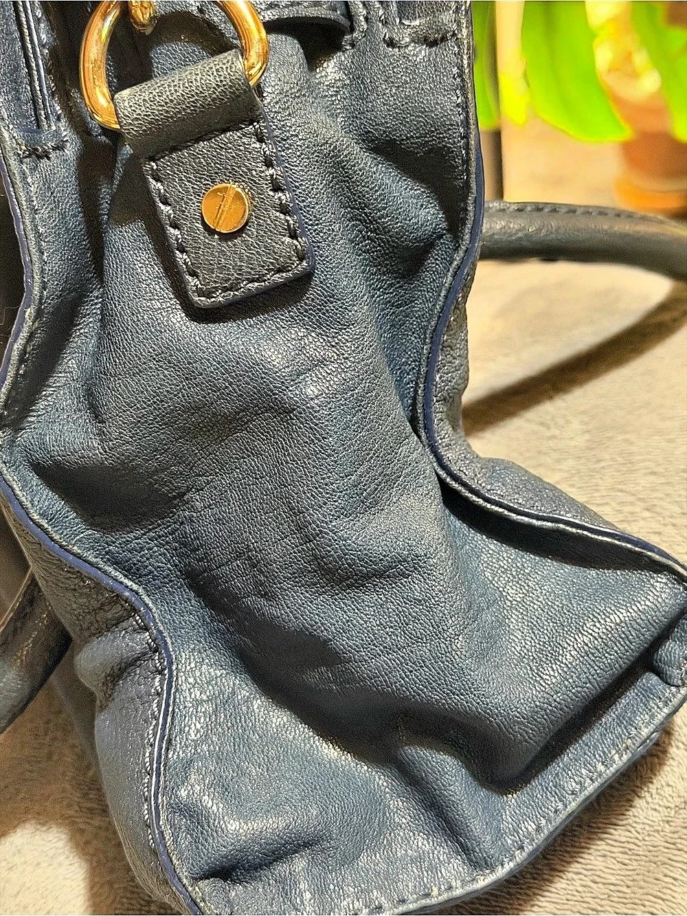 Michael Kors Hamilton Satchel Blue Shoulder Bag